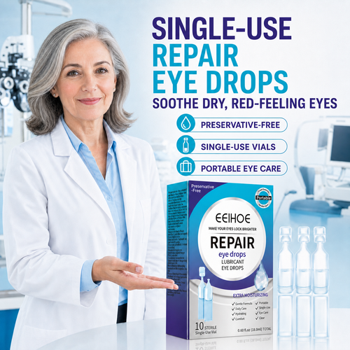 Single Use Repair Eye Drops – Soothe Red Eyes, Fix Blurry Cloudy Vision, Gentle Support for Cataract & Glaucoma-WH
