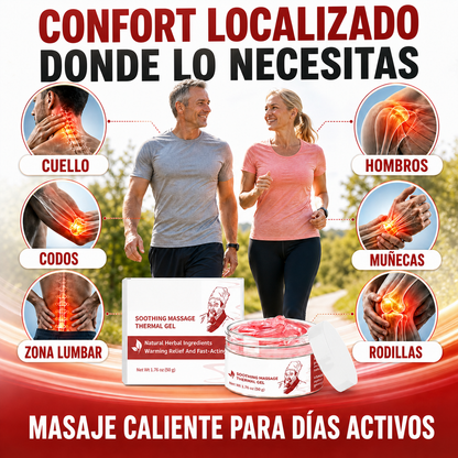 Gel térmico de masaje calmante | Confort cálido herbal para músculos y articulaciones-WH