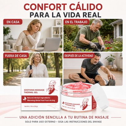 Gel térmico de masaje calmante | Confort cálido herbal para músculos y articulaciones-WH
