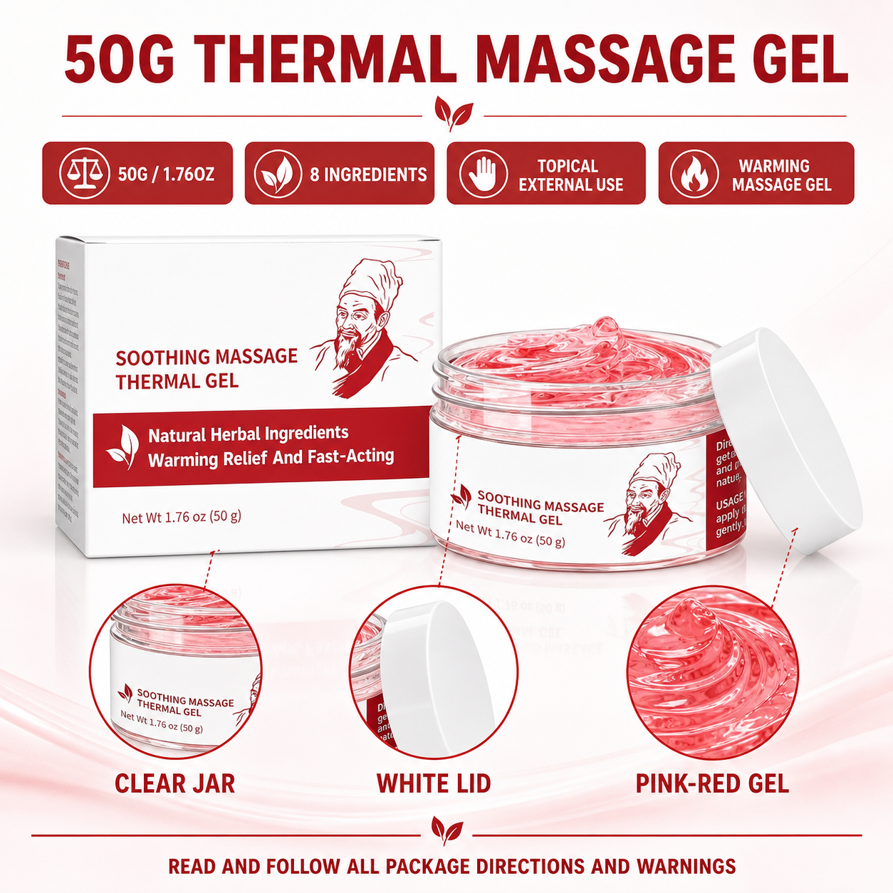 Soothing Massage Thermal Gel | Herbal Warming Comfort for Muscles & Joints-WH