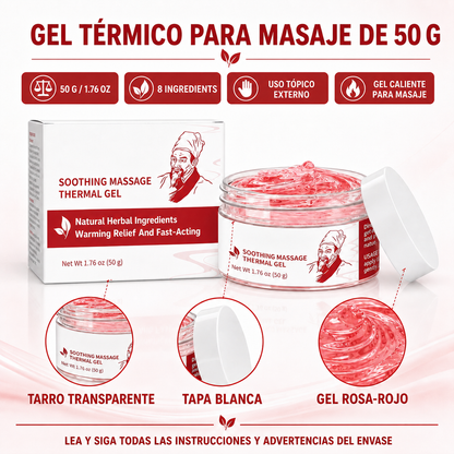 Gel térmico de masaje calmante | Confort cálido herbal para músculos y articulaciones-WH