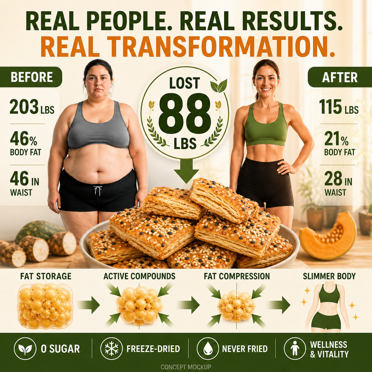 Guilt-Free Yam & Pumpkin Crisps | 100% Plant-Based Superfood Snack  -$AC