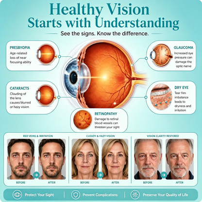 Professional Medical Eye Drops - Hydrating Eye Care Solution for Dry Eyes, Irritation & Eye Fatigue-WH