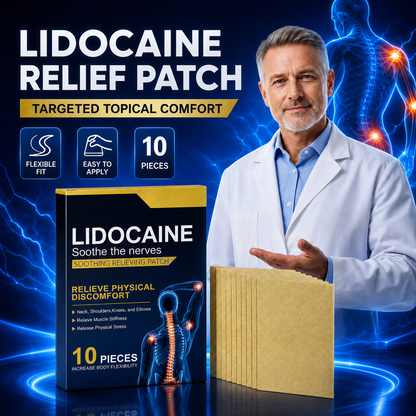 Lidocaine Soothing Relieving Patch | Advanced Nerve & Muscle Comfort Support for Neck, Shoulder, Knee & Elbow-WH