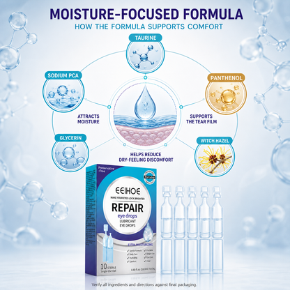 Single Use Repair Eye Drops – Soothe Red Eyes, Fix Blurry Cloudy Vision, Gentle Support for Cataract & Glaucoma-WH