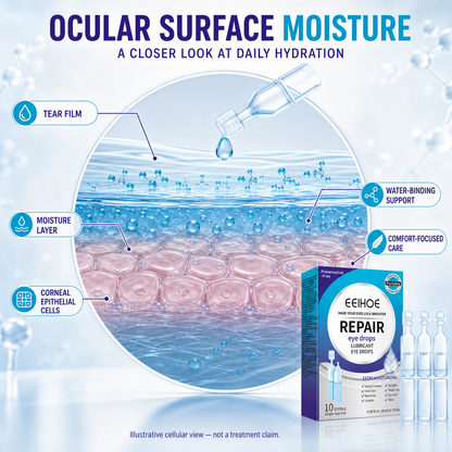 Single Use Repair Eye Drops – Soothe Red Eyes, Fix Blurry Cloudy Vision, Gentle Support for Cataract & Glaucoma-WH