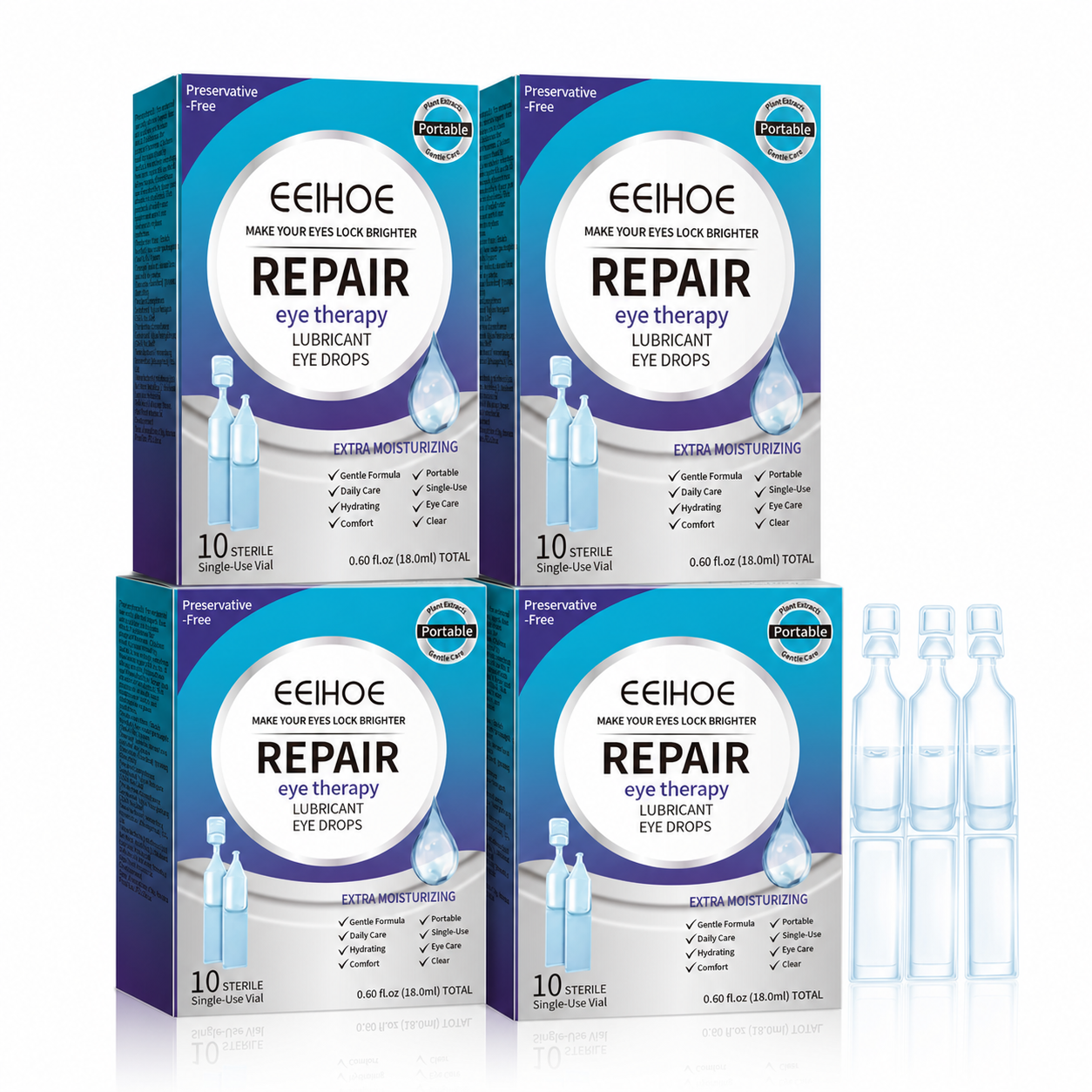 Single Use Repair Eye Drops – Soothe Red Eyes, Fix Blurry Cloudy Vision, Gentle Support for Cataract & Glaucoma-WH