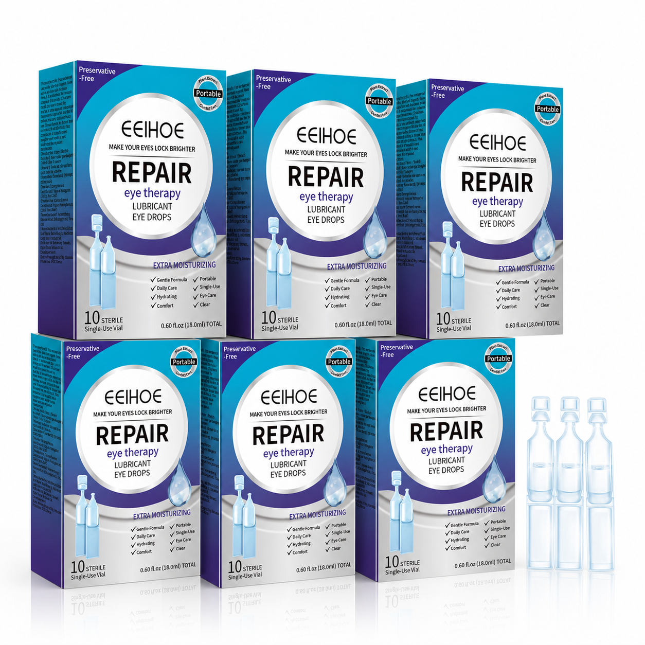 Single Use Repair Eye Drops – Soothe Red Eyes, Fix Blurry Cloudy Vision, Gentle Support for Cataract & Glaucoma-WH
