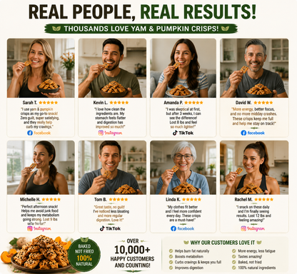 Yam & Pumpkin Crisps - 0 Sugar Added, Never Fried, Plant-Based Healthy Snack-WH