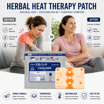 Japanese Traditional Herbal Heat Patch – Deep Warming Comfort for Back, Neck, Shoulder & Knee-WH