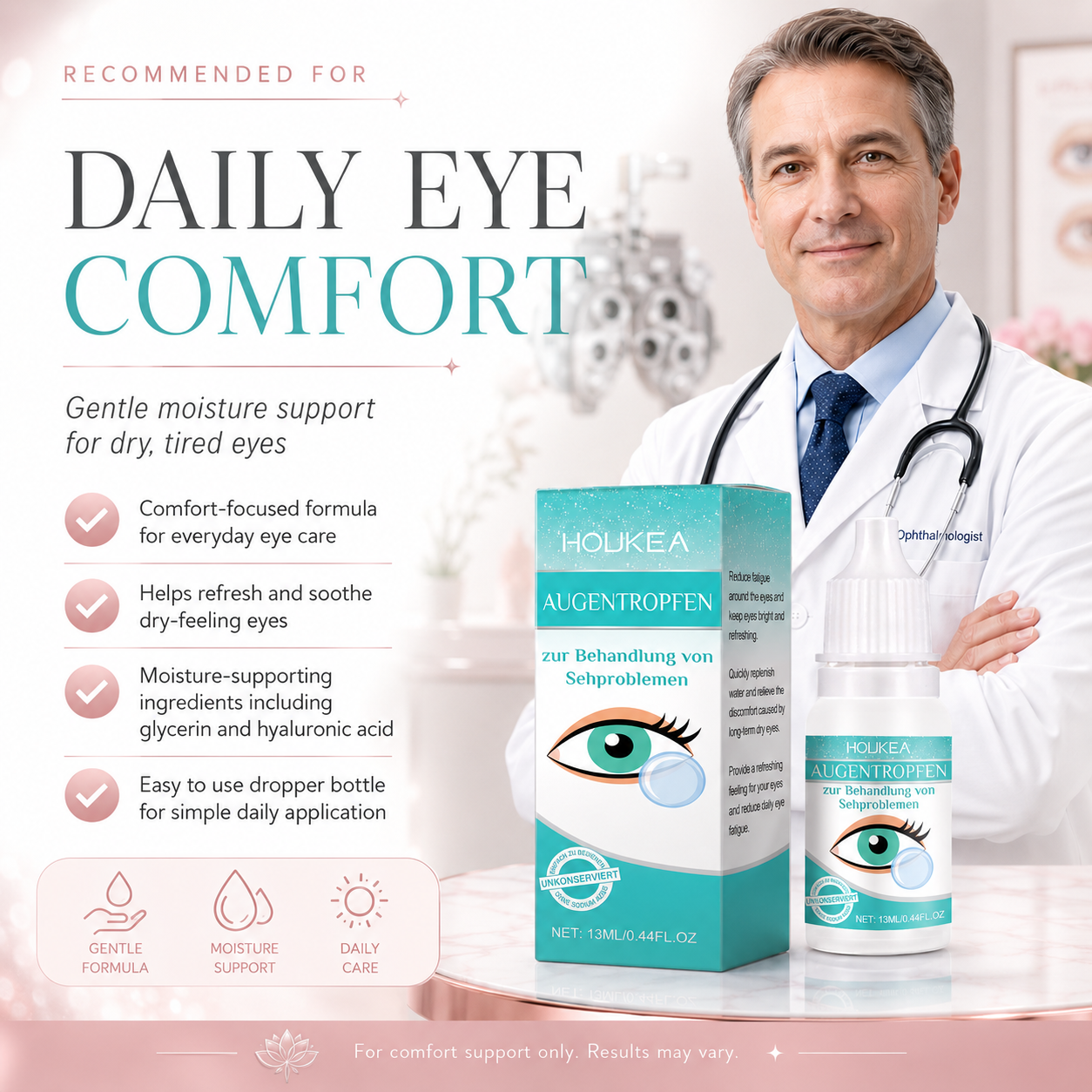 Daily Moisturizing Eye Drops | Refreshing Comfort for Dry, Tired-Feeling Eyes-YH