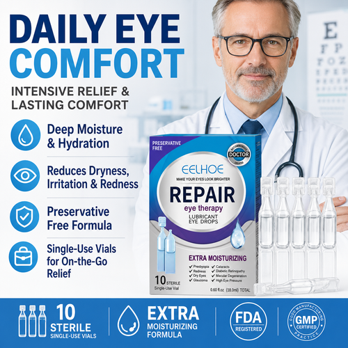 Daily Moisturizing Eye Drops | Refreshing Comfort for Dry, Tired-Feeling Eyes-YH