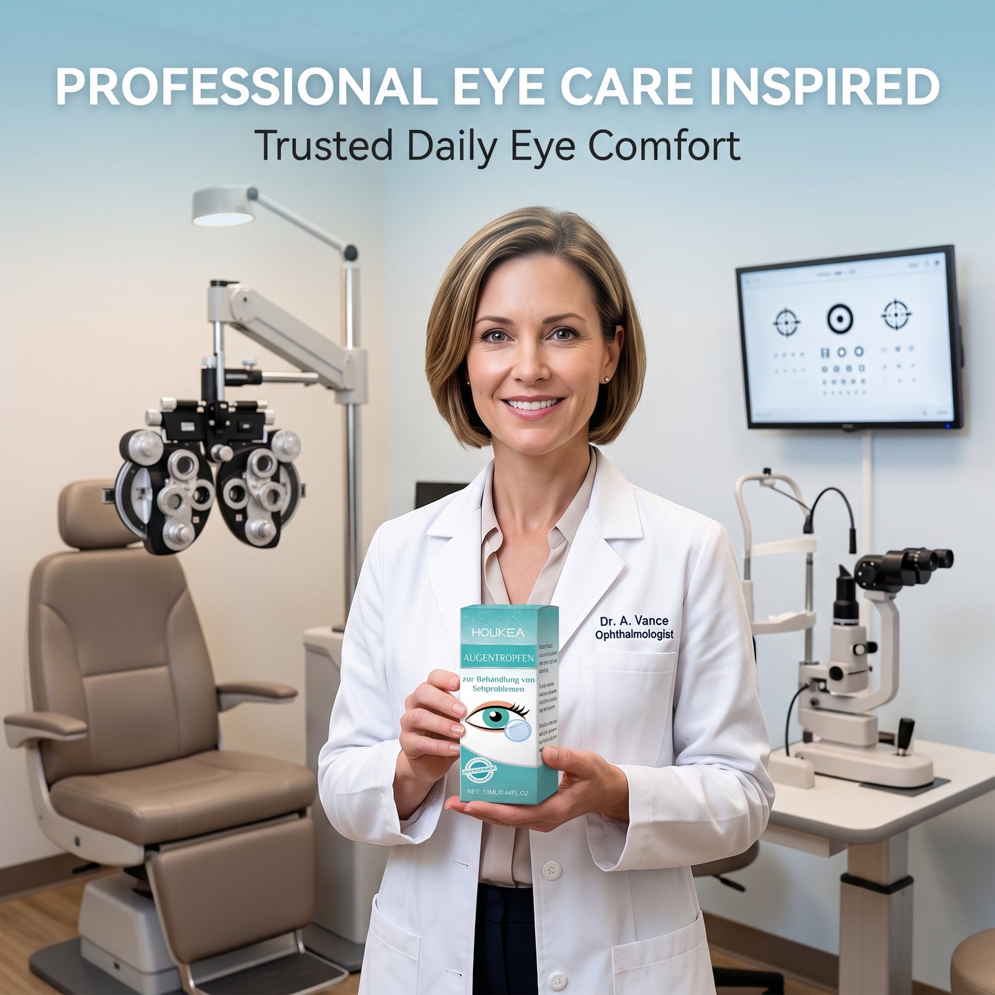 Professional Medical Eye Drops - Hydrating Eye Care Solution for Dry Eyes, Irritation & Eye Fatigue-CU