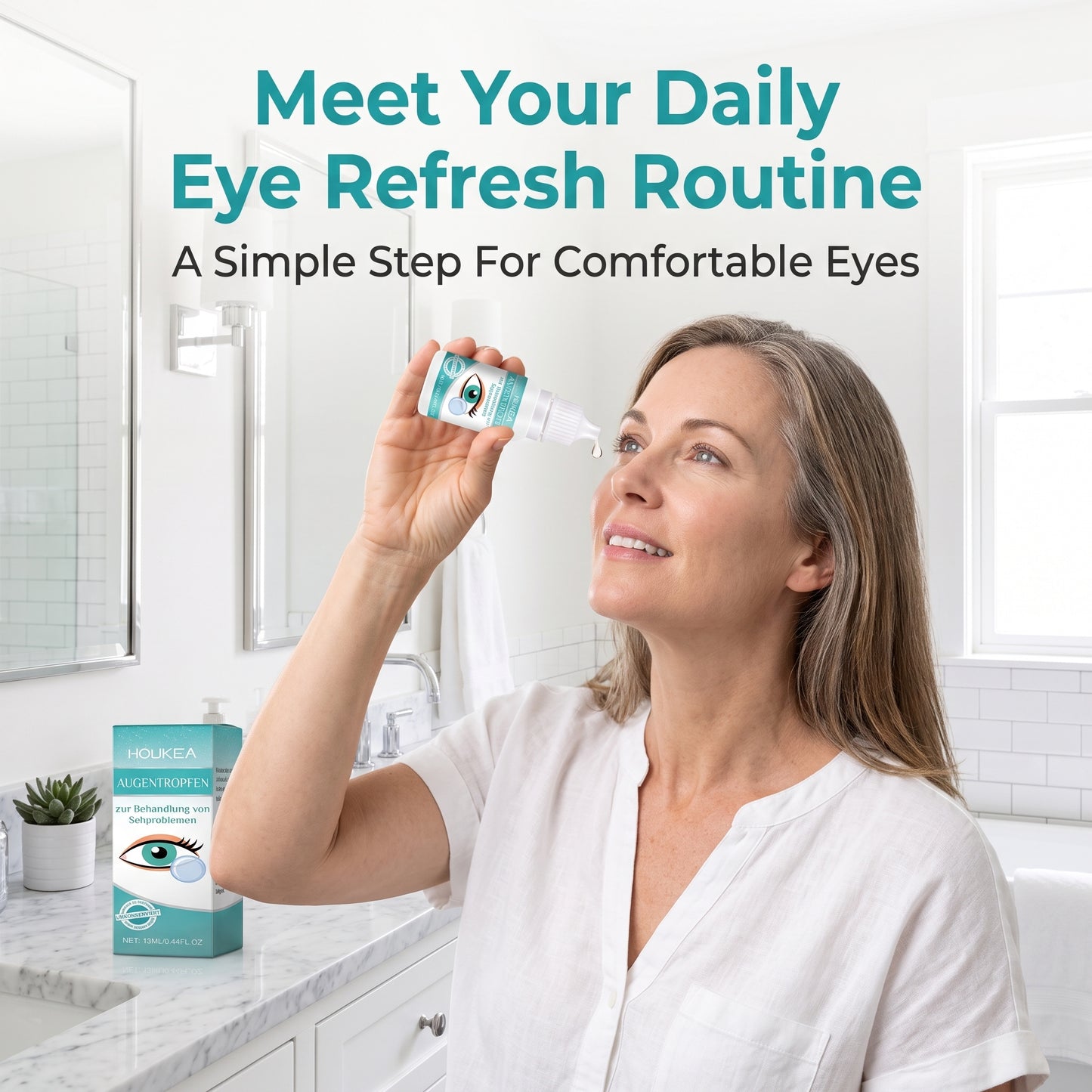 Professional Medical Eye Drops - Hydrating Eye Care Solution for Dry Eyes, Irritation & Eye Fatigue-CU