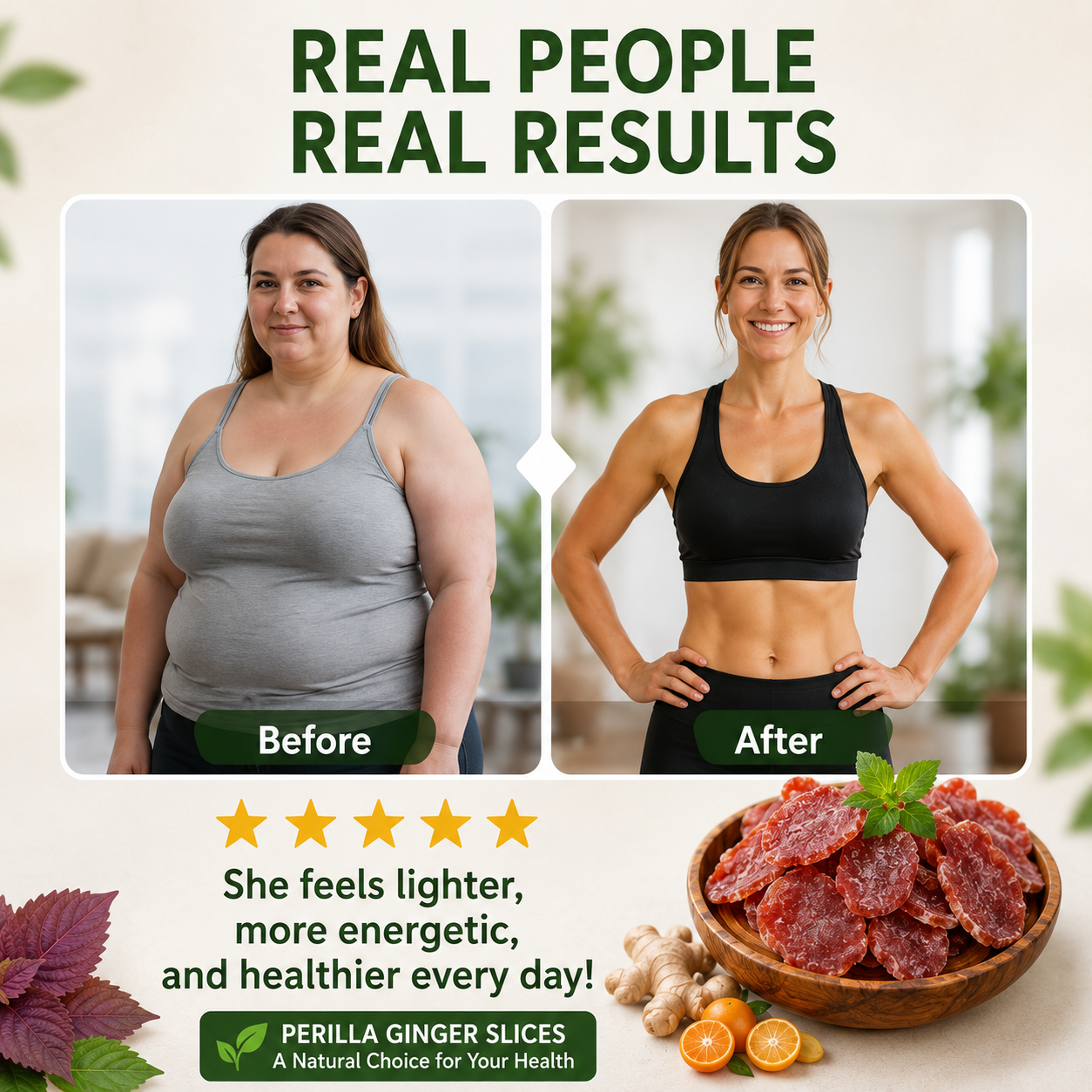 Perilla Ginger Slices | Premium Herbal Wellness Snack for Daily Balance & Vitality-WH