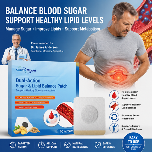 Dual-Action Sugar & Lipid Balance Patch – Daily Support for Healthy Glucose Metabolism & Lipid Balance-WH