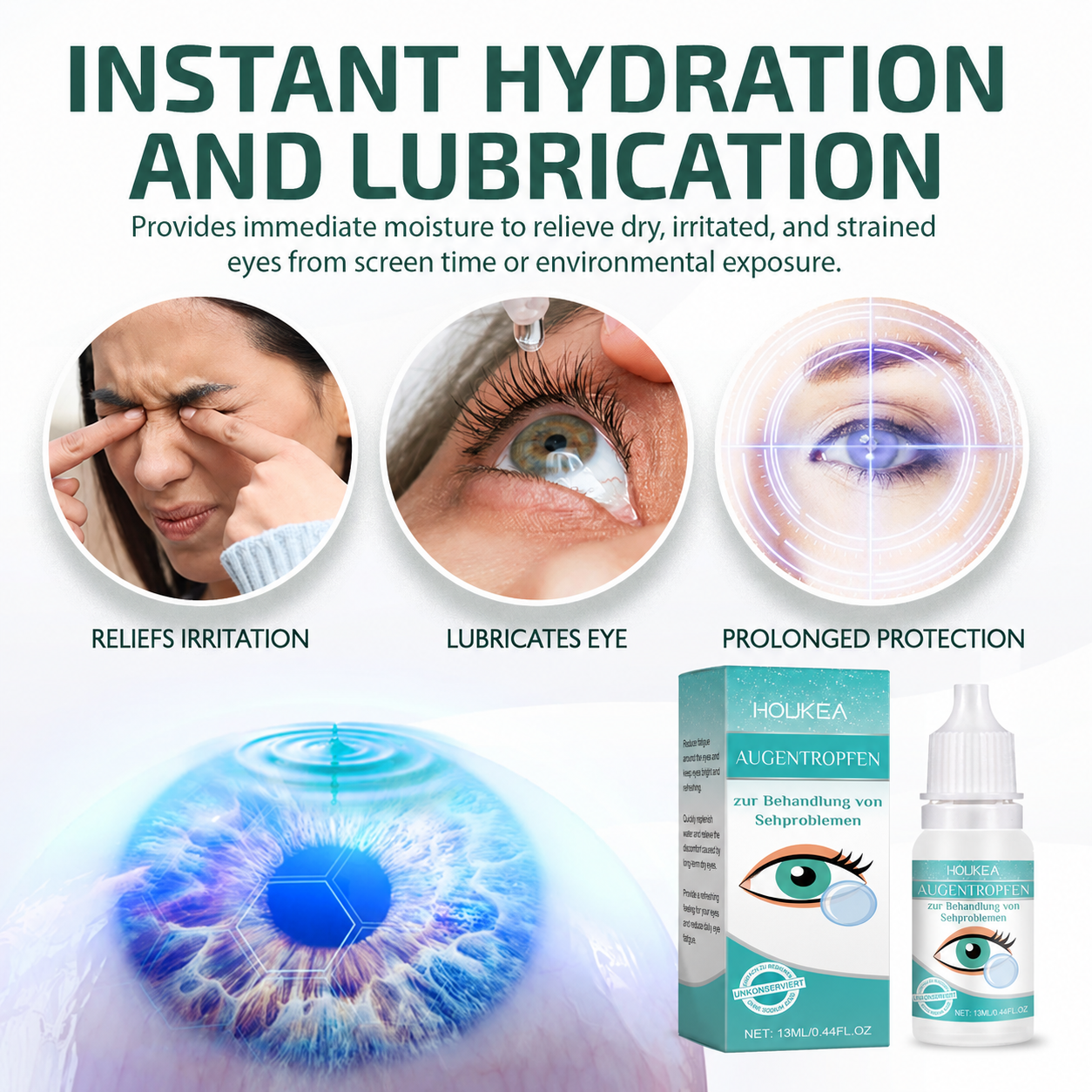 Eye hydration and lubrication product artwork