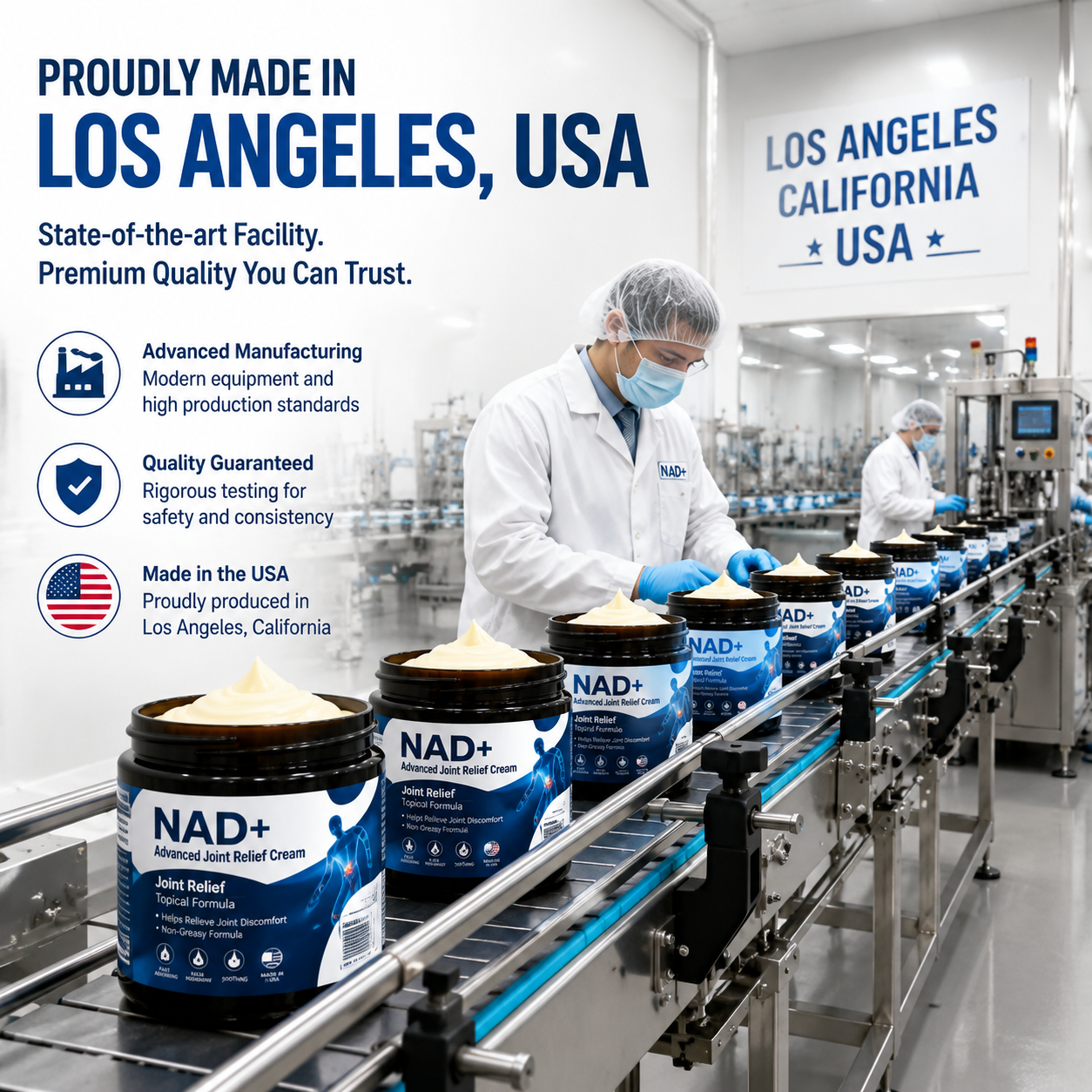 Alternative NAD+ joint cream product presentation